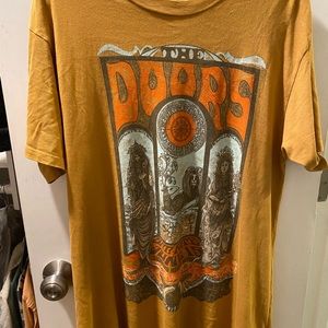 Daydreamer Free People The Doors terracotta Vintage Band Tee Shirt Dress